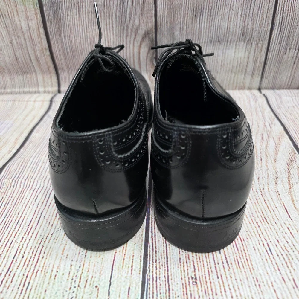 Florsheim Men Black Leather Wingtip Oxford Brogue Dress Shoes 1706601 Size 9.5 D